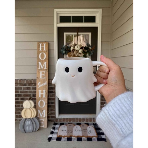 Halloween Stoneware Figural Ghost mug (set of 2) - Picture 3 of 7